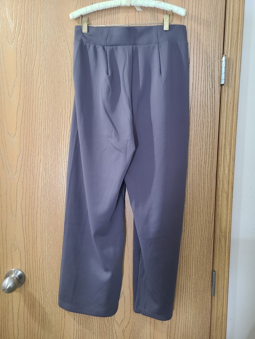 NWT Adidas Grey Strata Wide Leg High Rise Athletic Pants - Picture 4 of 5